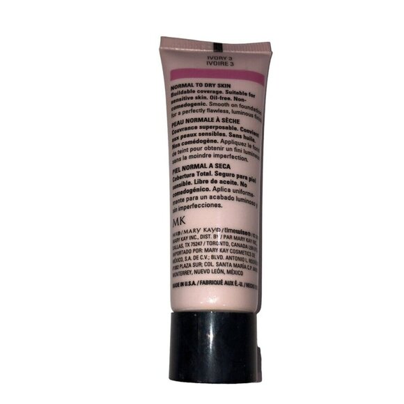 Ivory 3 Mary Kay TimeWise Luminous-Wear Liquid Foundation 1 FL OZ - Picture 3 of 9